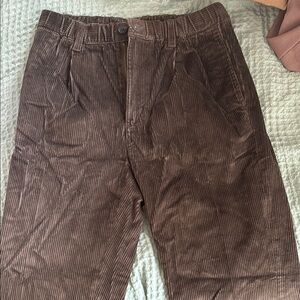 Lands' End Brown Corduroy Pants Relaxed Fit